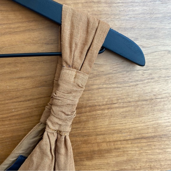 NWT Lulu’s  Meant for Greatness Tan Button-Front Mini Dress, Size M - Picture 10 of 15